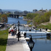 Rideau Canal locks at the Ottawa River
