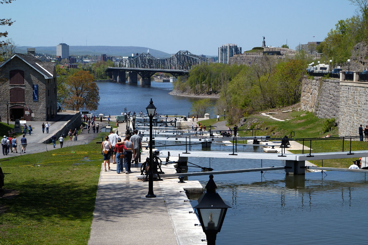 Rideau Canal locks at the Ottawa River