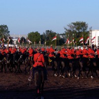 Royal Canadian Mounted Police during Musical Ride sunset show